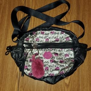 Juicy Couture #Selfie Love Crossbody Bag  Black and Silver
